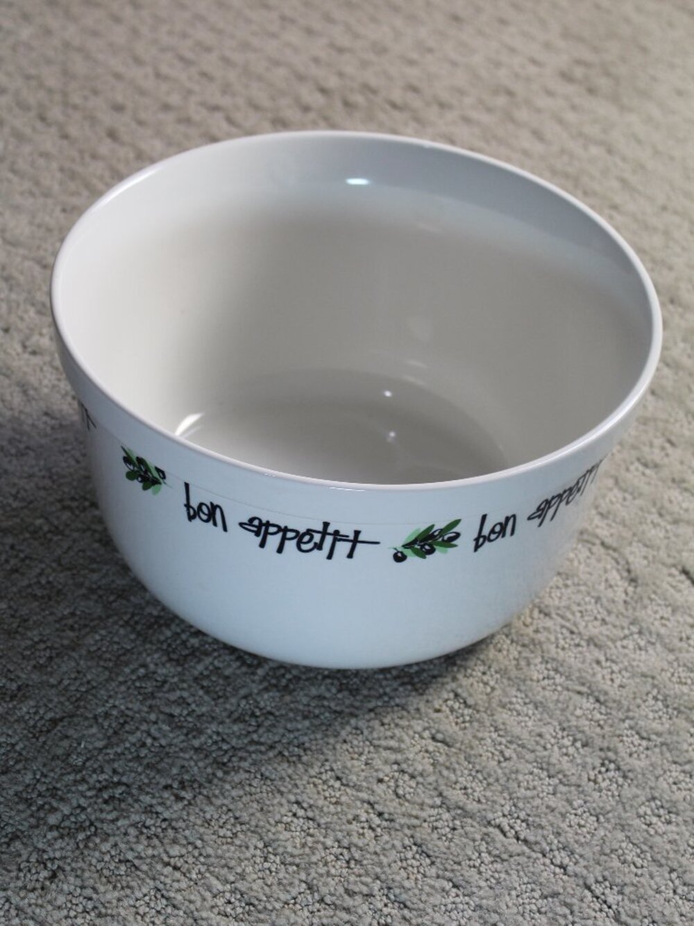 Heavy Duty Pasta Serving Bowl California Pantry Olives "bon appetit" Spaghetti